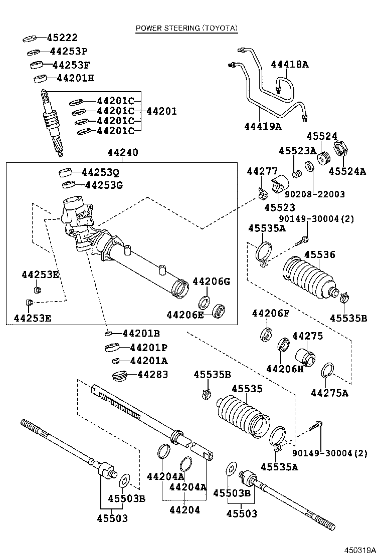 44201-12430 VALVE SUB-ASSY, POWER STEERING CONTROL product image