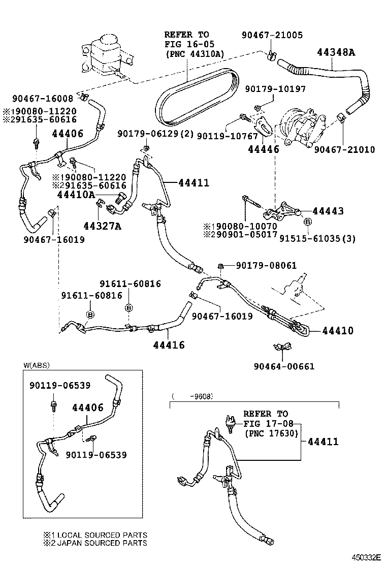Toyota 44406-07040 TUBE SUB-ASSY, RETURN