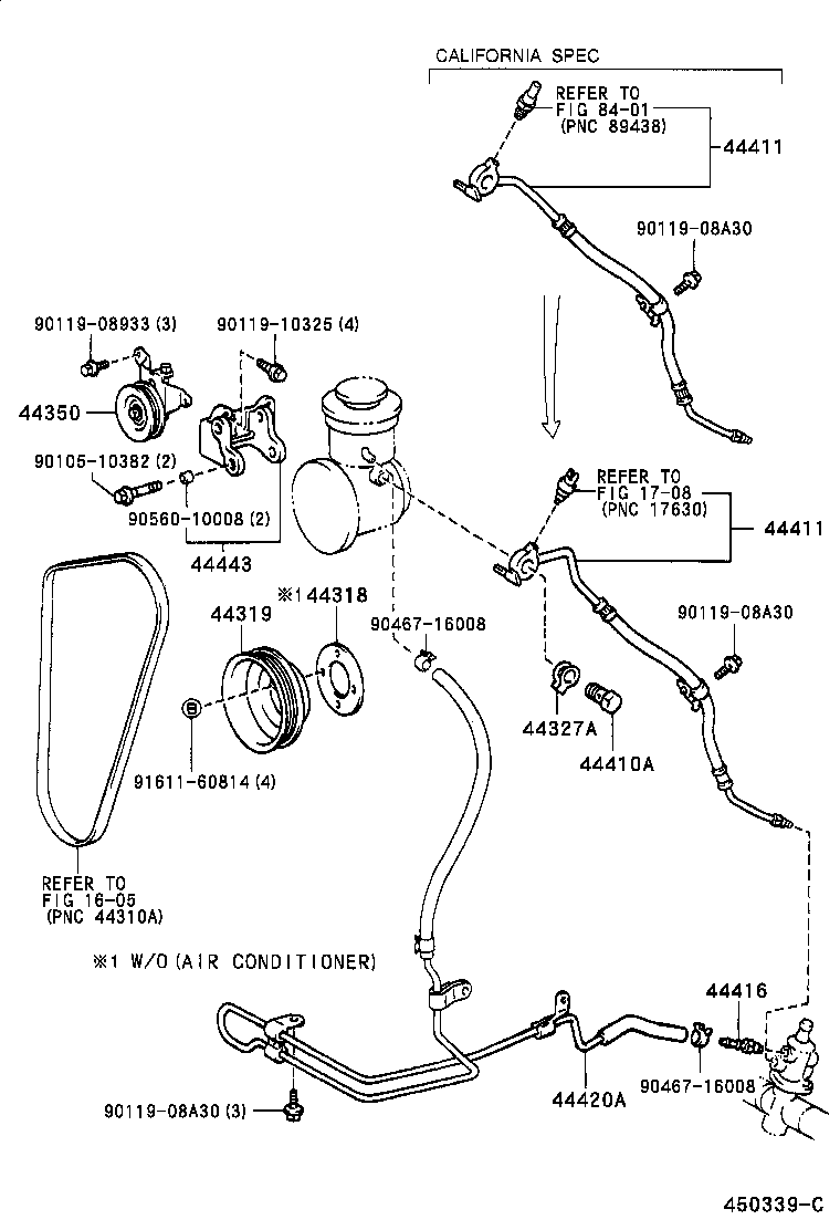 Toyota 44411-35440 HOSE, PRESSURE FEED