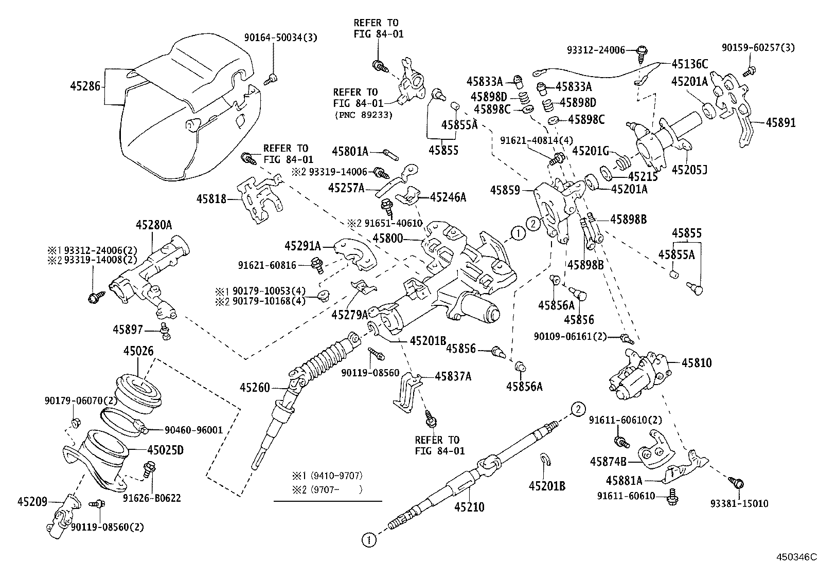 45280-50061 BRACKET ASSY, STEERING COLUMN, UPPER product image