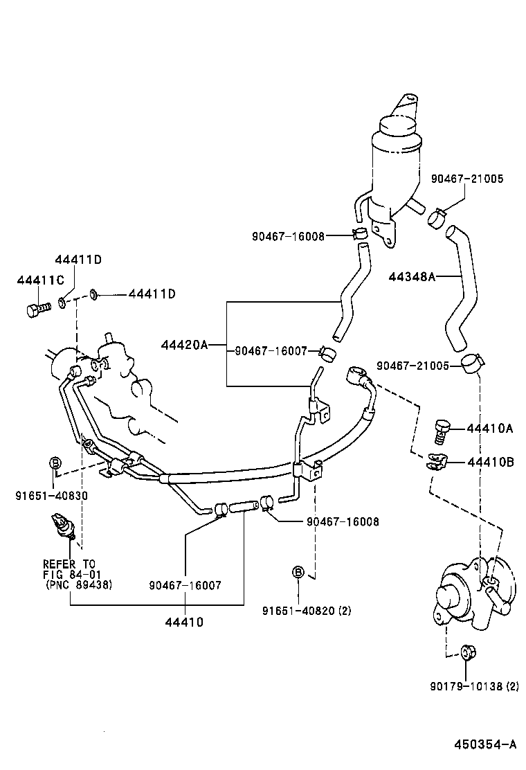 44348-26160 HOSE, OIL RESERVOIR TO PUMP, NO.1 product image