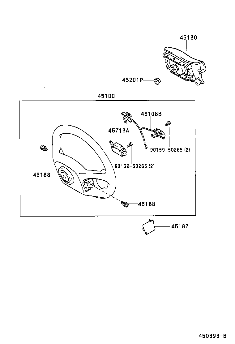 45107-12010 WIRE SUB-ASSY, HORN BUTTON product image