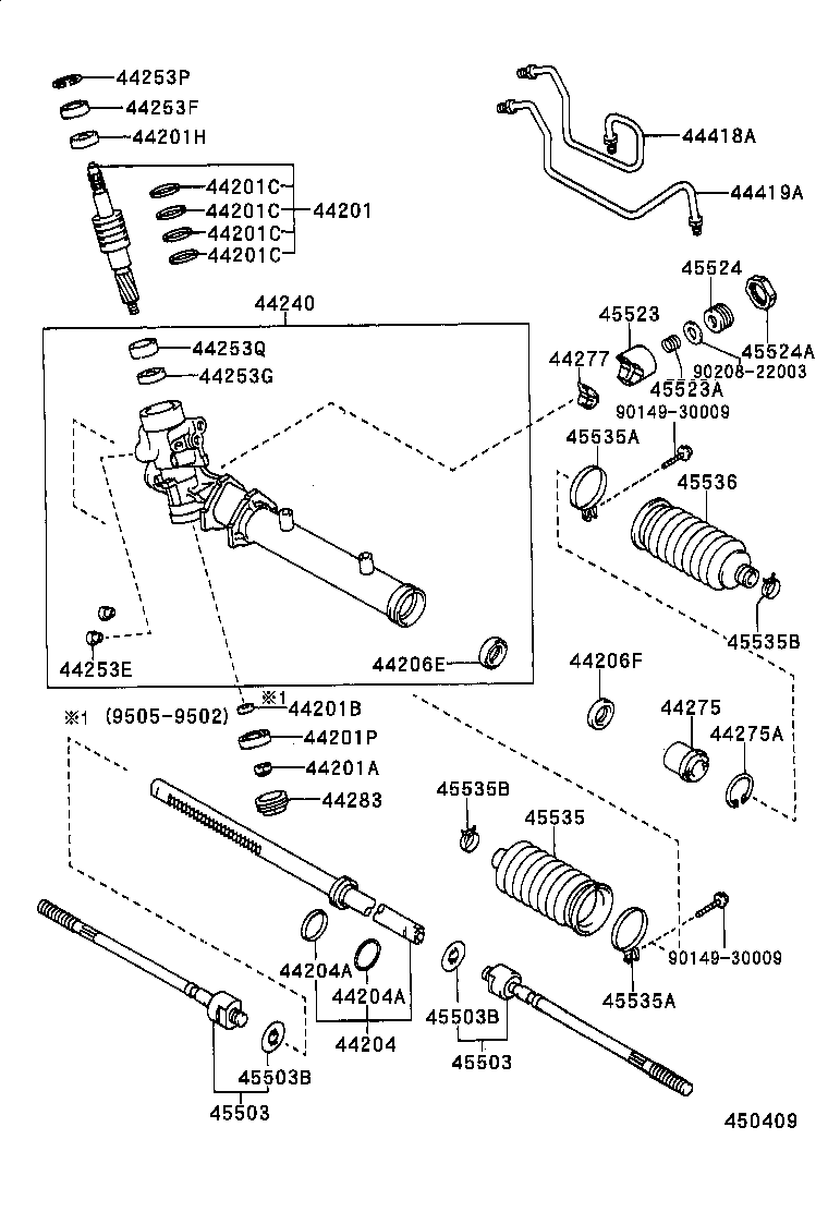 45046-09130 END SUB-ASSY, TIE ROD, RH product image