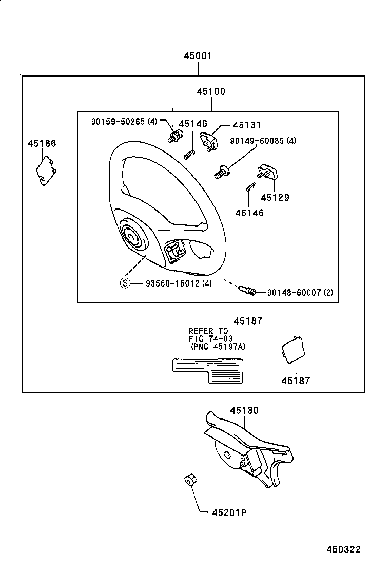 45146-20140 SPRING, HORN BUTTON CONTACT product image