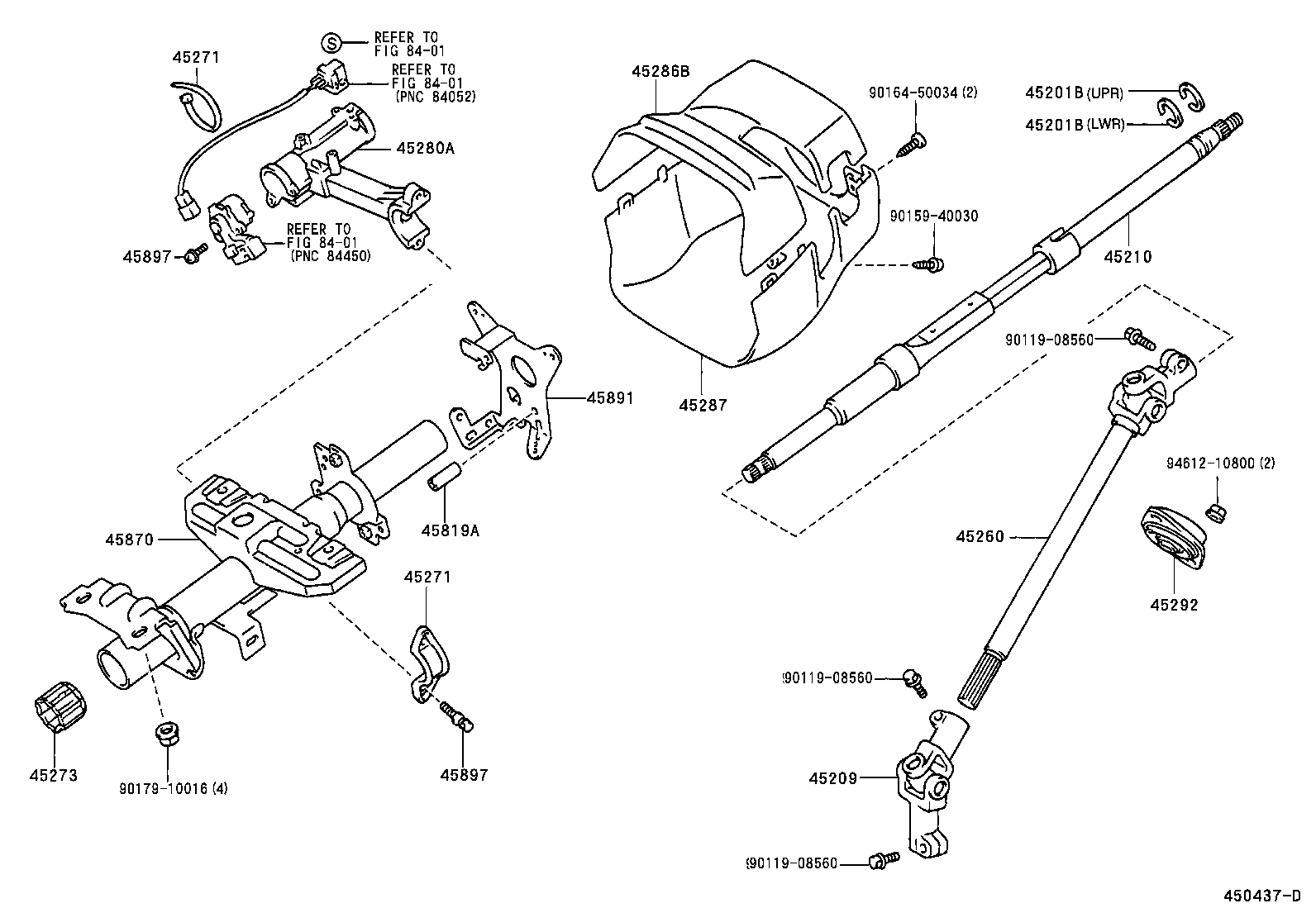 45280-26280 BRACKET ASSY, STEERING COLUMN, UPPER product image