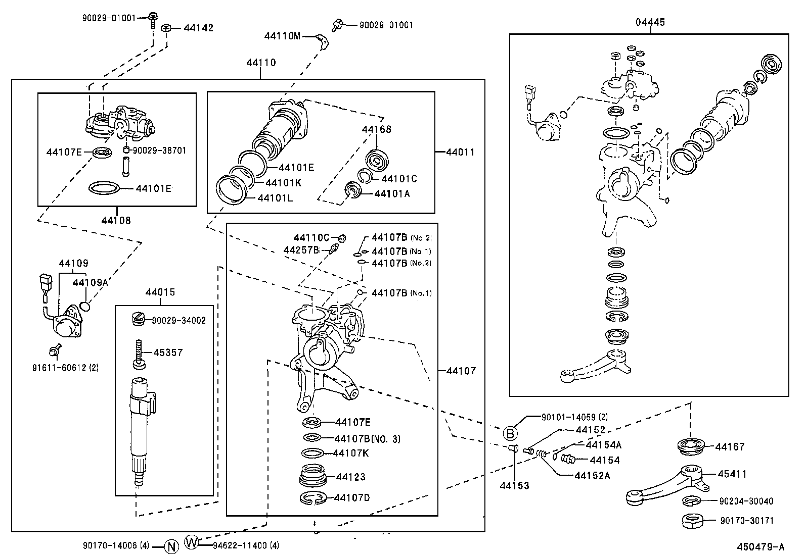 44107-65020 HOUSING SUB-ASSY, POWER STEERING GEAR product image