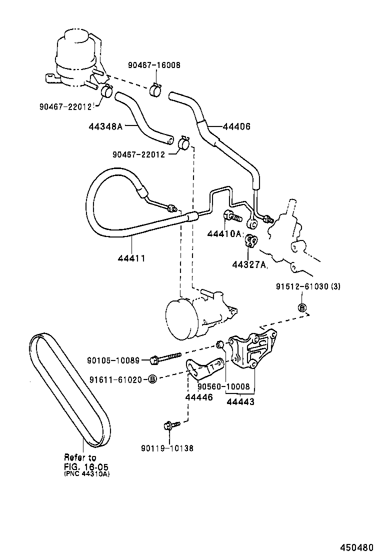 44406-22290 TUBE SUB-ASSY, RETURN product image