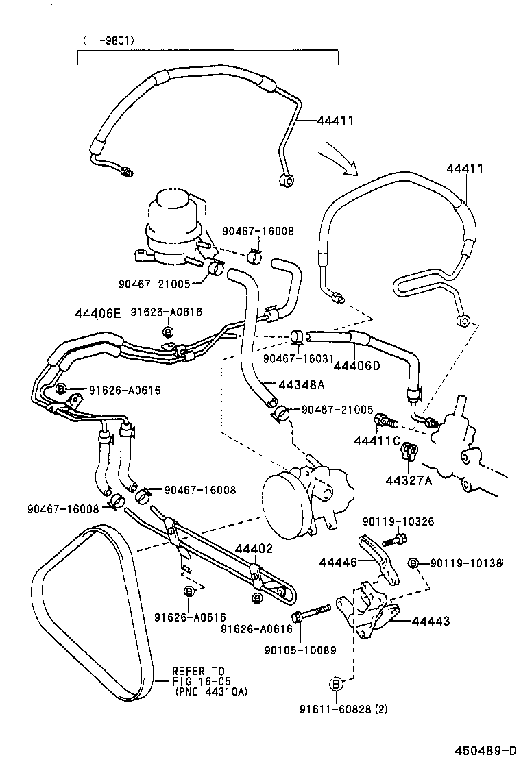 44348-30140 HOSE, OIL RESERVOIR TO PUMP, NO.1 product image