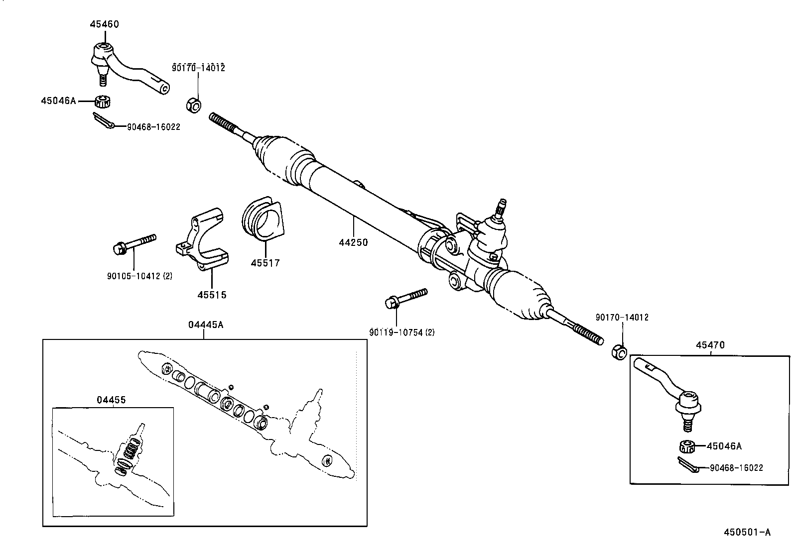 44250-30141 GEAR ASSY, POWER STEERING(FOR RACK & PINION) product image