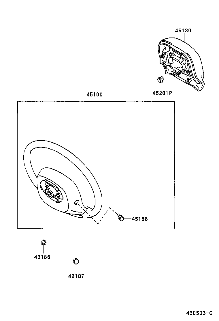 45130-26320-B0 BUTTON ASSY, HORN product image