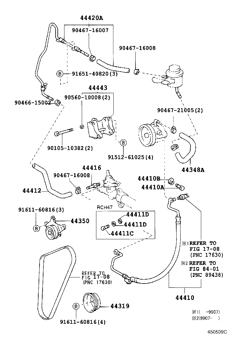 44348-26170 HOSE, OIL RESERVOIR TO PUMP, NO.1 product image