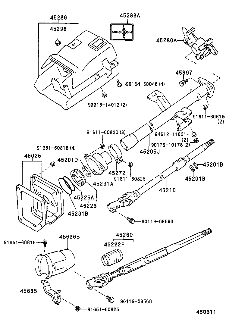 45280-60360 BRACKET ASSY, STEERING COLUMN, UPPER product image