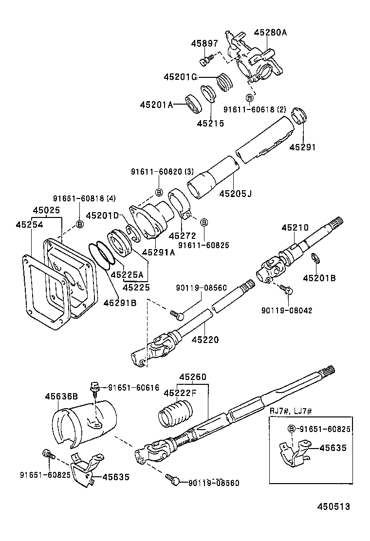 45280-60281 BRACKET ASSY, STEERING COLUMN, UPPER product image