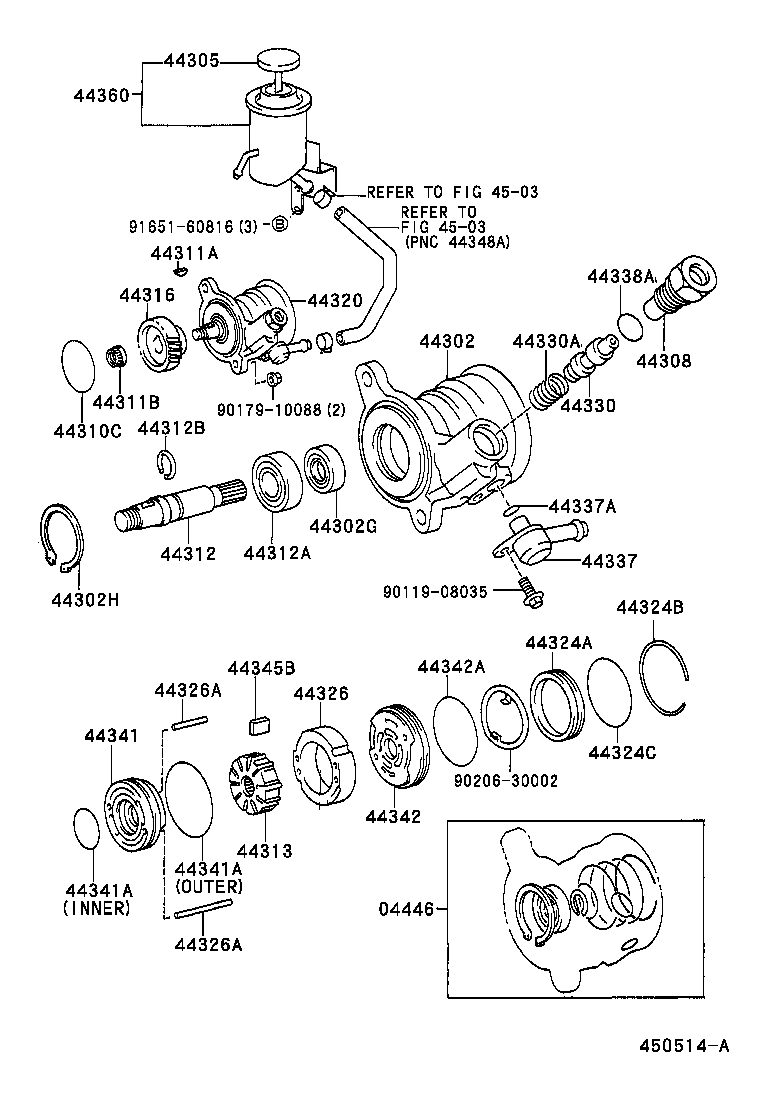 Toyota 90029-18002 KEY, VANE PUMP PULLEY