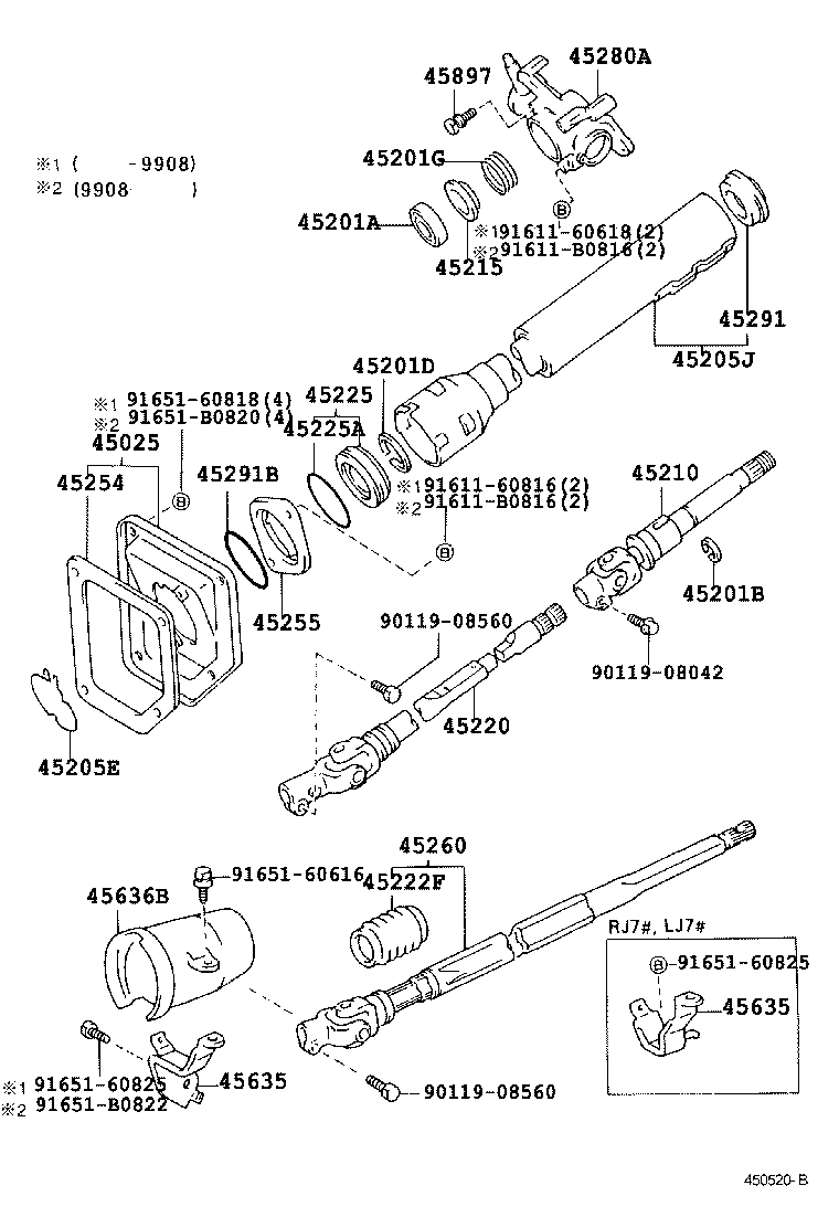 45280-60281 BRACKET ASSY, STEERING COLUMN, UPPER product image