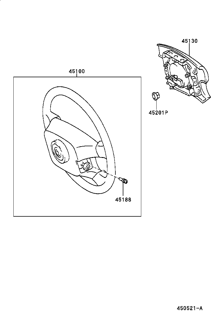 45100-16580-B2 WHEEL ASSY, STEERING product image