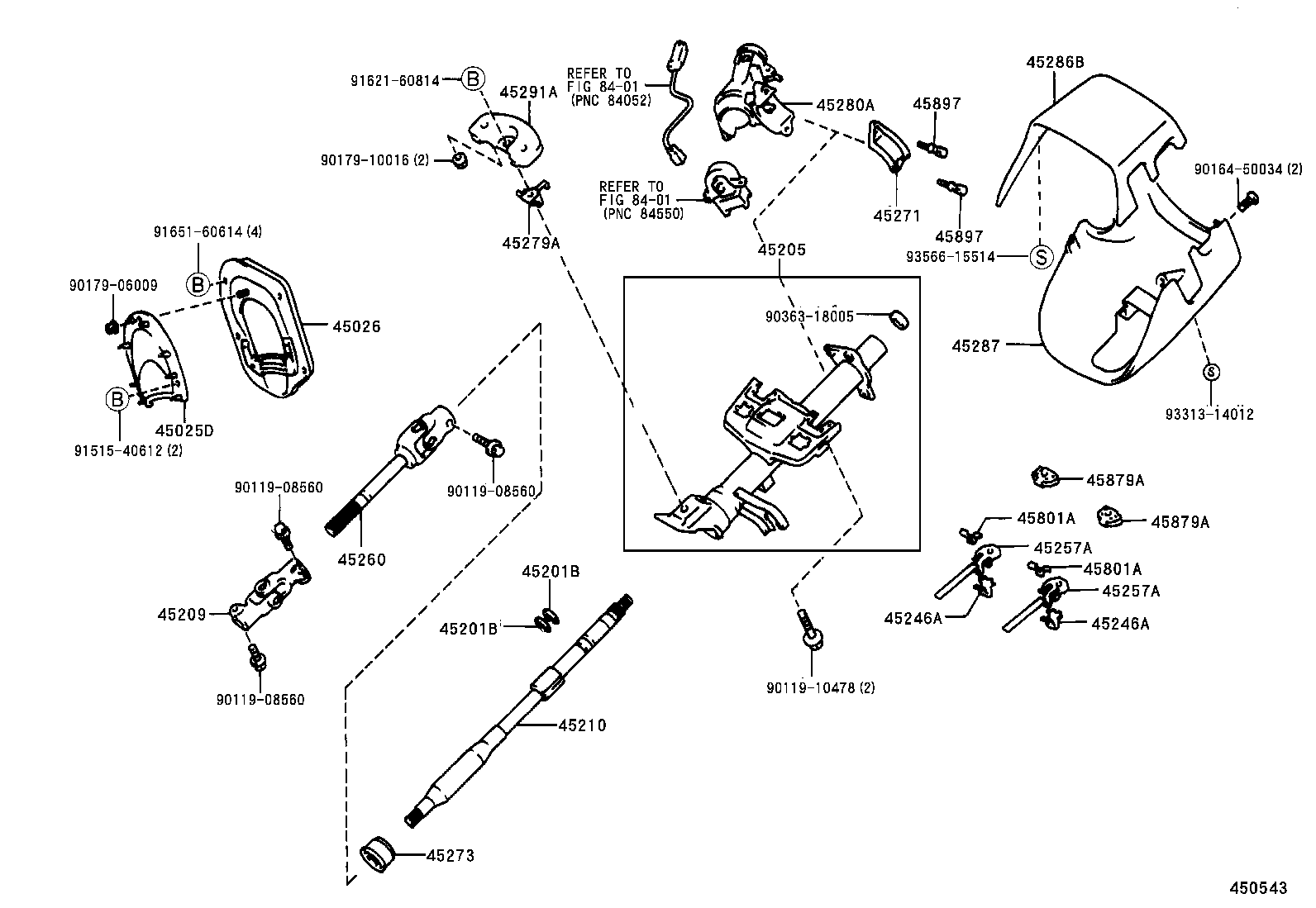 45260-46010 SHAFT ASSY, STEERING INTERMEDIATE, NO.2 product image