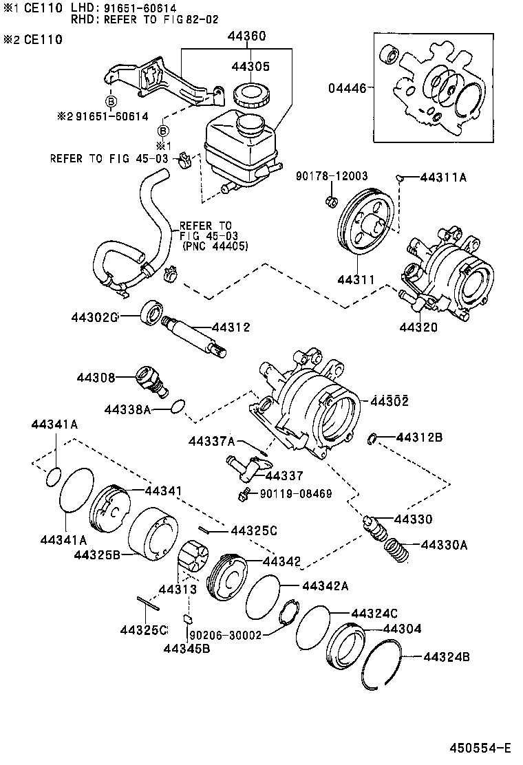 44302-12170 HOUSING SUB-ASSY, VANE PUMP, FRONT product image