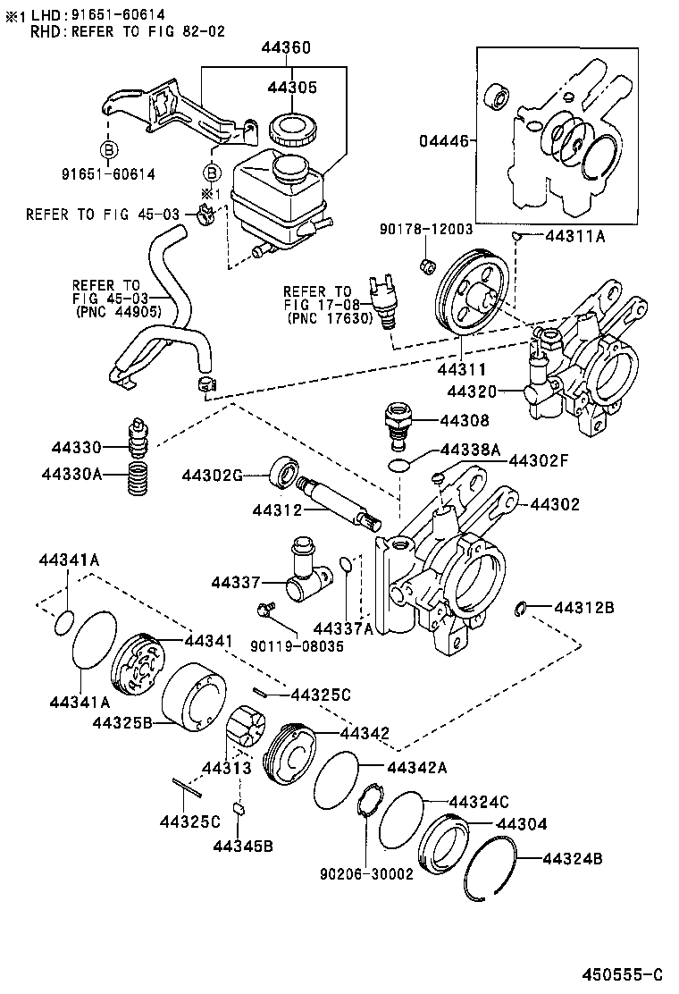 44302-12170 HOUSING SUB-ASSY, VANE PUMP, FRONT product image