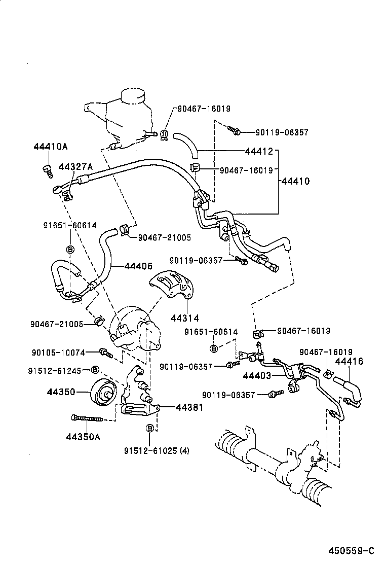 44402-12201 COOLER SUB-ASSY, POWER STEERING OIL, NO.1 product image