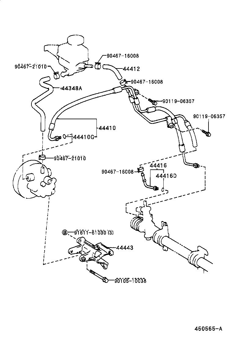 44402-12190 COOLER SUB-ASSY, POWER STEERING OIL, NO.1 product image