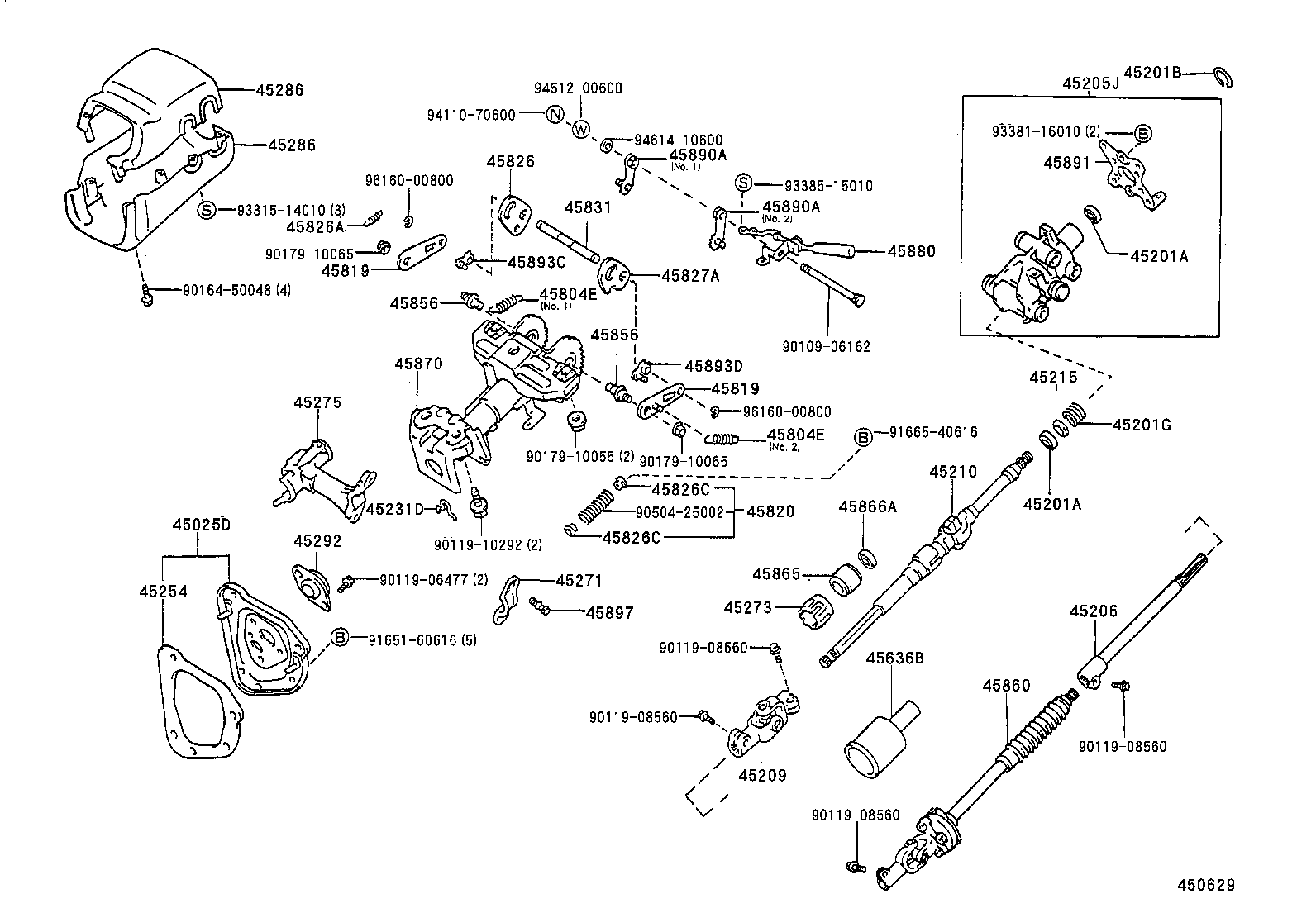 45280-35210 BRACKET, STEERING COLUMN, UPPER product image