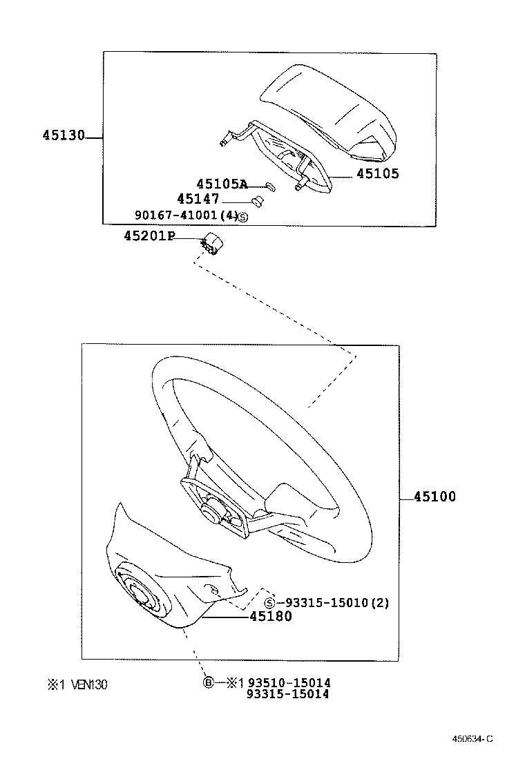 45100-26290-B2 WHEEL ASSY, STEERING product image