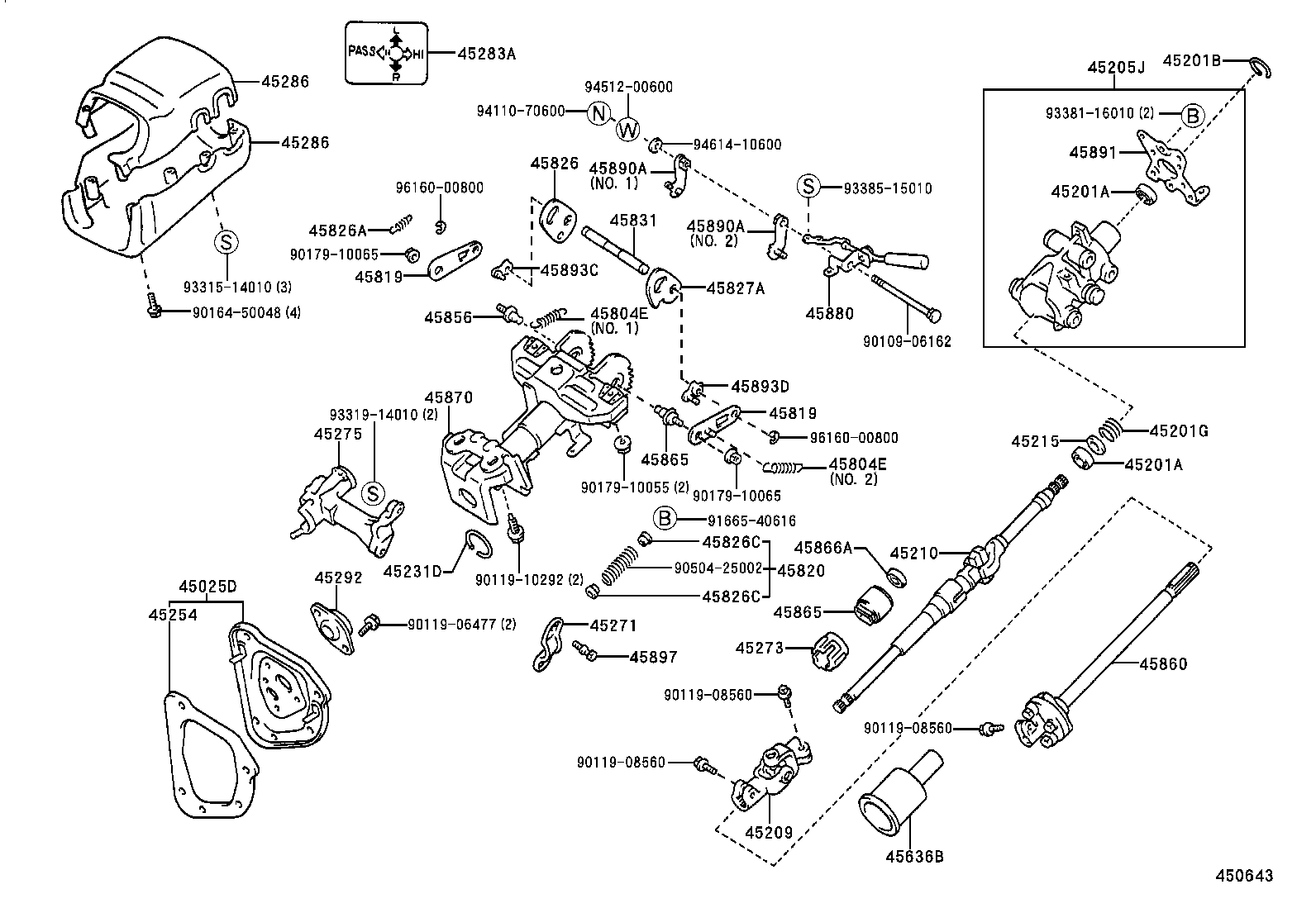45025-35210 COVER SUB-ASSY, STEERING COLUMN HOLE, NO.1 product image