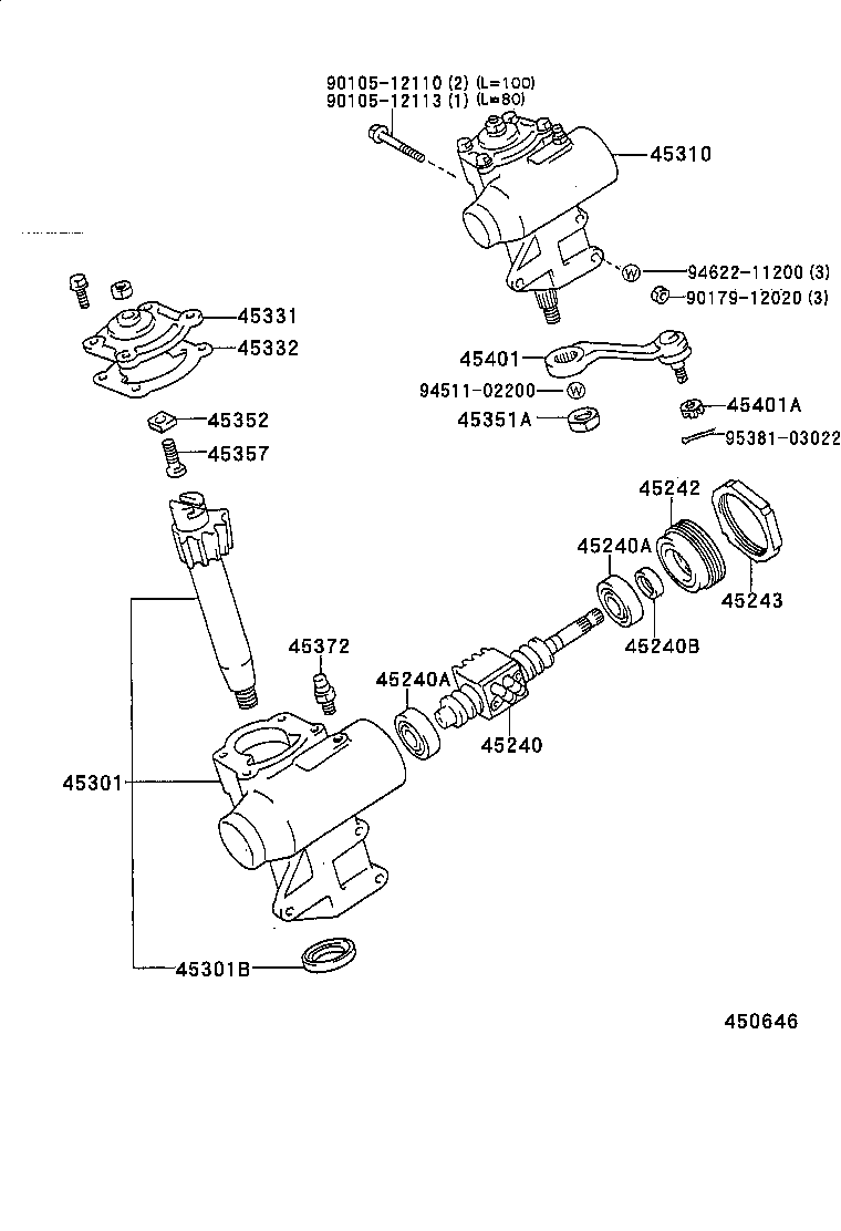45310-35280 HOUSING ASSY, STEERING GEAR product image
