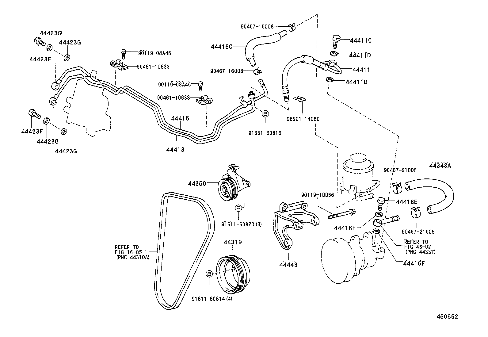 44416-25050 TUBE, RETURN(FOR STEERING GEAR OUTLET) product image