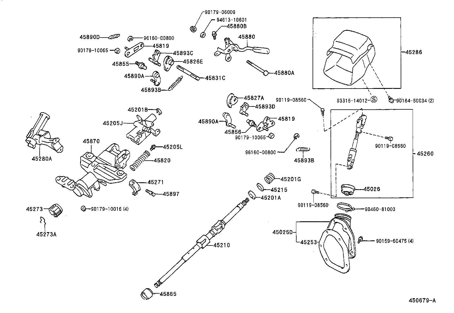 45253-32080 COVER, STEERING COLUMN HOLE product image