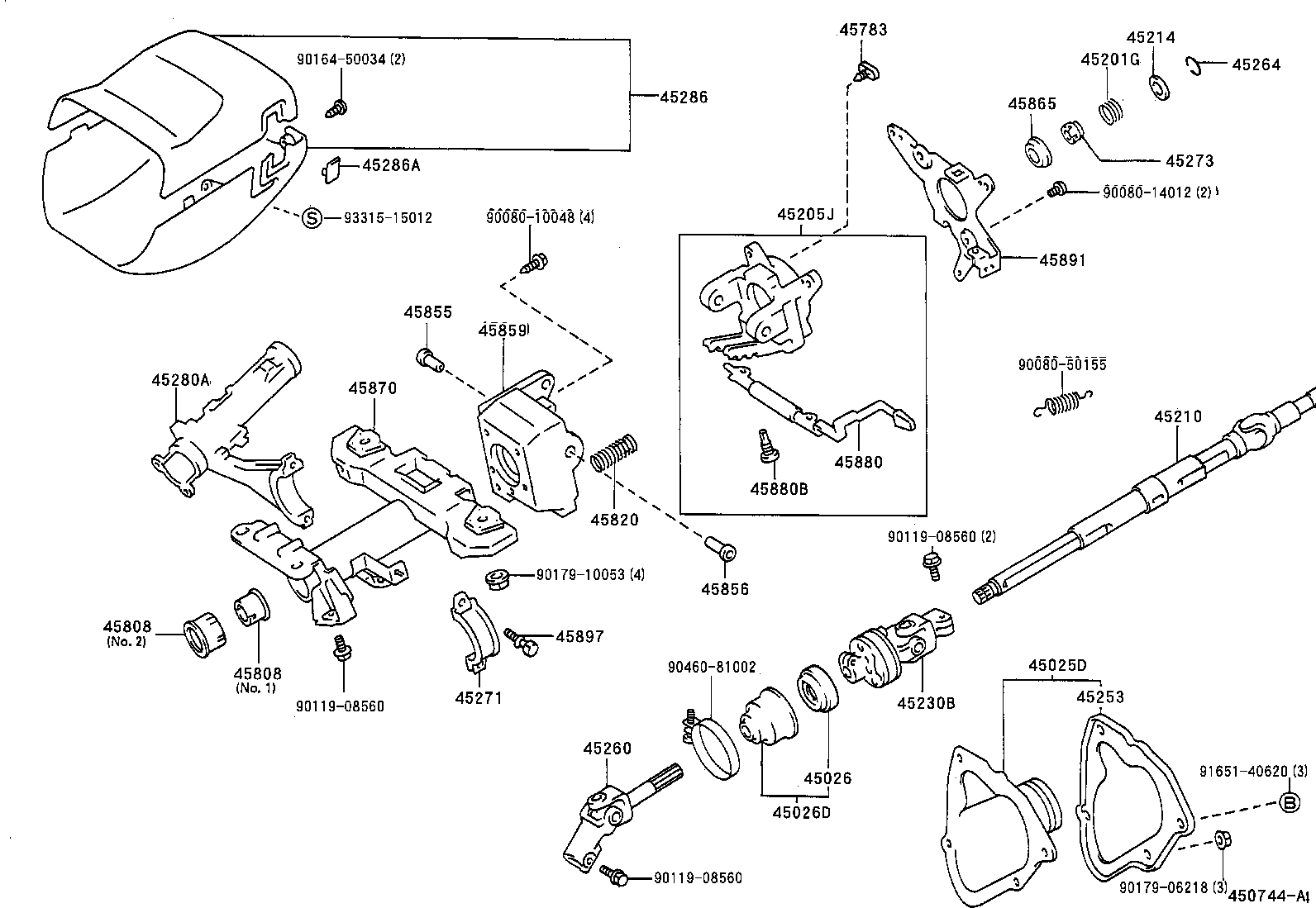Toyota 45264-07010 RING, STEERING COLUMN, NO.2