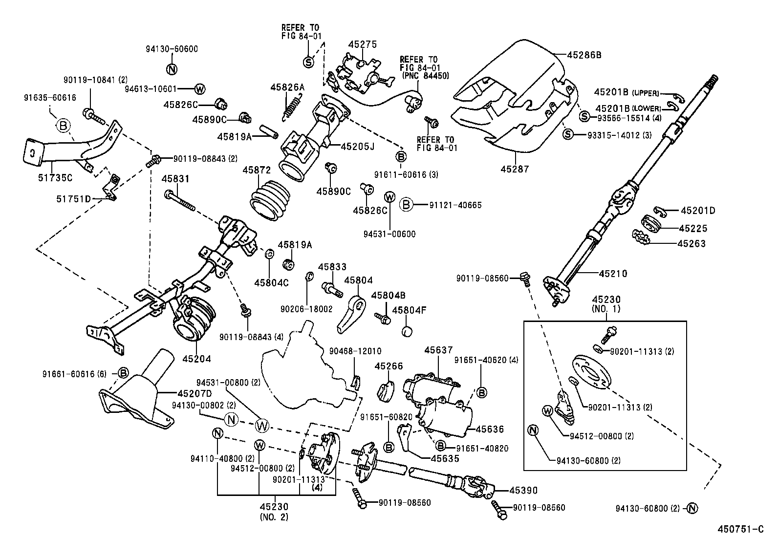 45207-25040 COVER SUB-ASSY, MAIN SHAFT JOINT product image