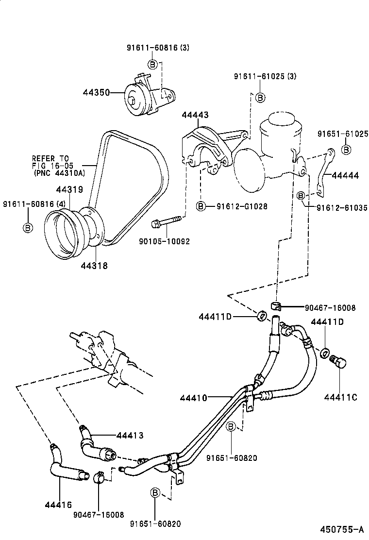 44348-25040 HOSE, OIL RESERVOIR TO PUMP, NO.1 product image