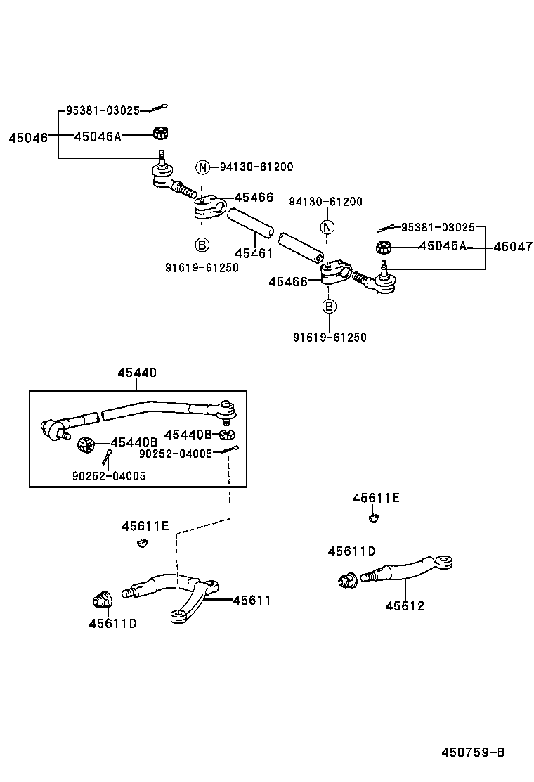 90171-18003 NUT, CASTLE(FOR STEERING DRAG LINK) product image