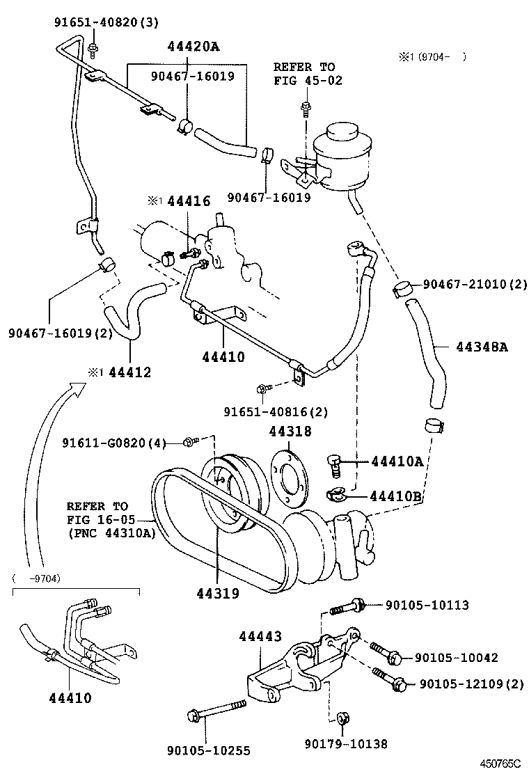 44348-26280 HOSE, OIL RESERVOIR TO PUMP, NO.2 product image