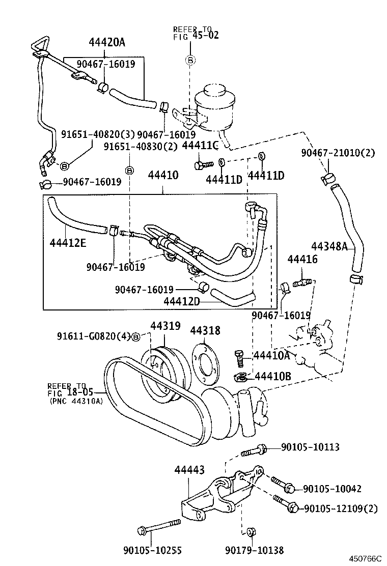 44348-26280 HOSE, OIL RESERVOIR TO PUMP, NO.2 product image