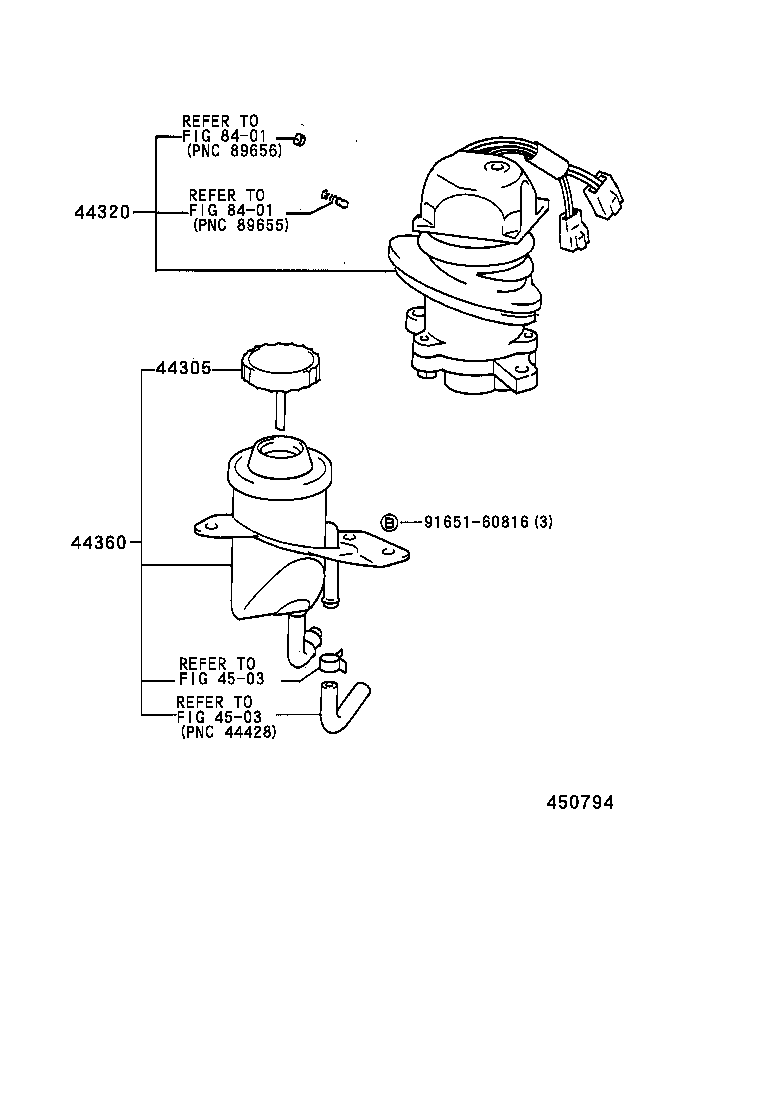 44360-17010 RESERVOIR ASSY, VANE PUMP OIL product image