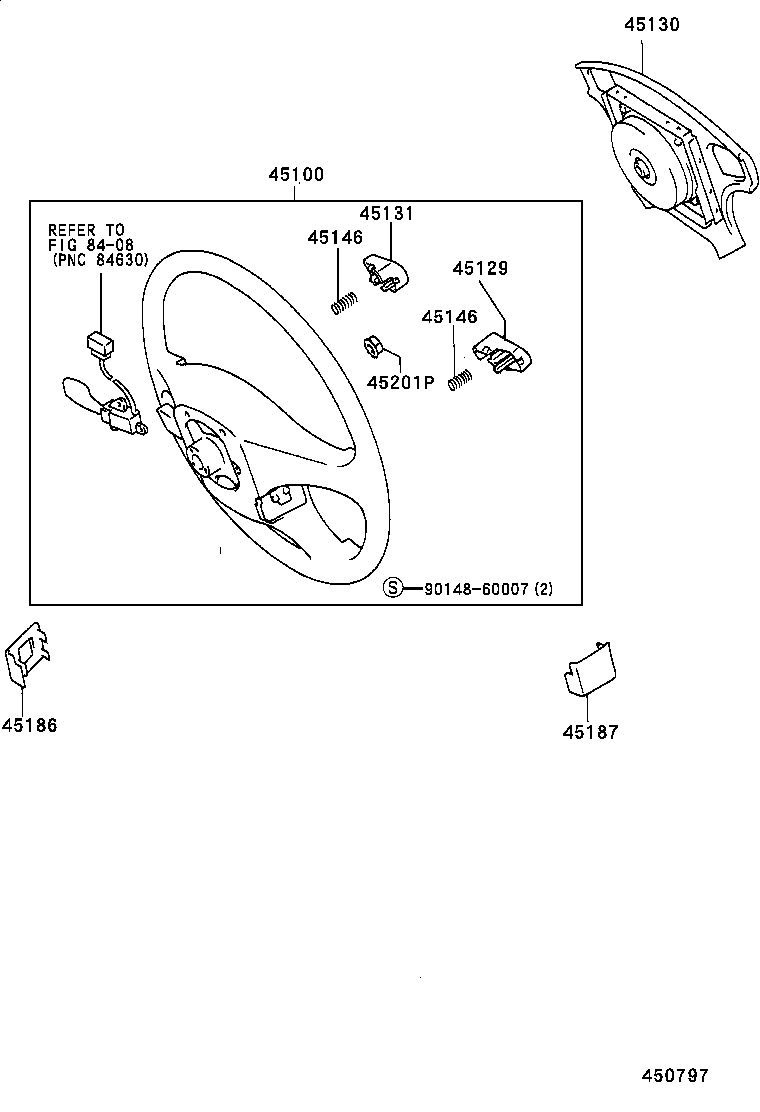 45100-20781-R8 WHEEL ASSY, STEERING product image