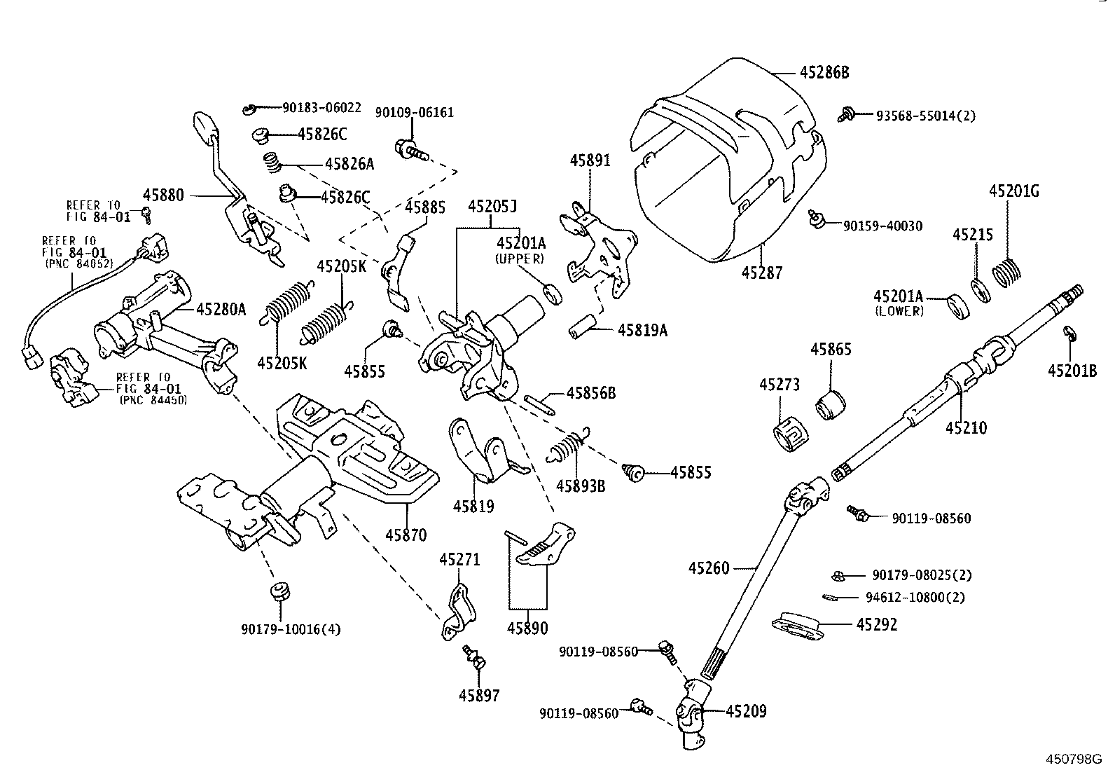 45260-26041 SHAFT ASSY, STEERING INTERMEDIATE, NO.2 product image