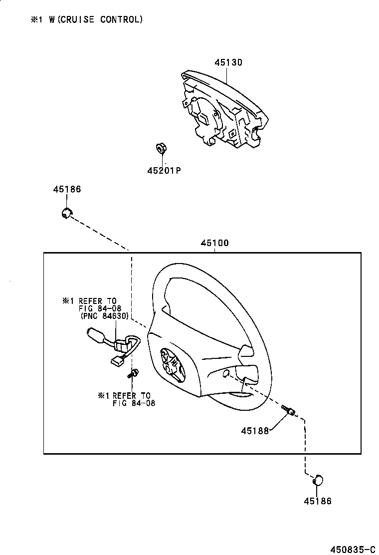 45100-02110-C1 WHEEL ASSY, STEERING product image