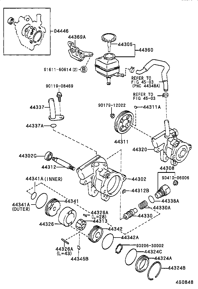 44360-20190 RESERVOIR ASSY, VANE PUMP OIL product image