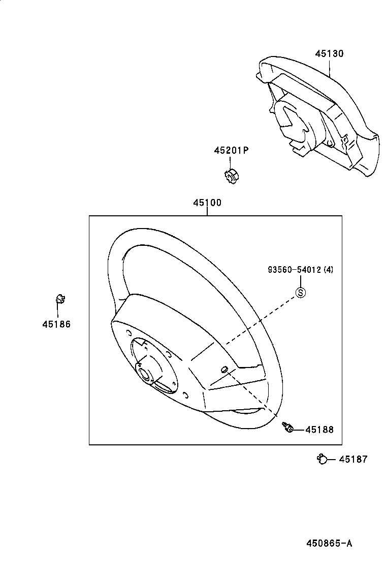 45100-07010-C0 WHEEL ASSY, STEERING product image