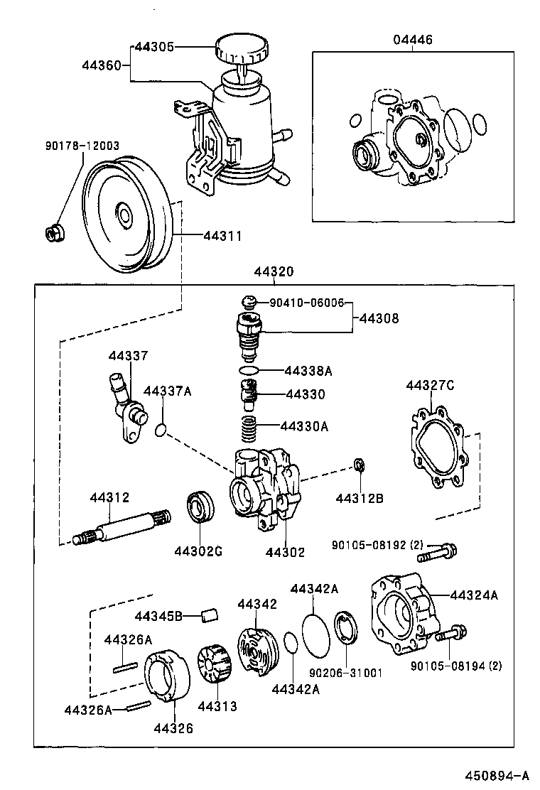 44302-26012 HOUSING SUB-ASSY, VANE PUMP, FRONT product image