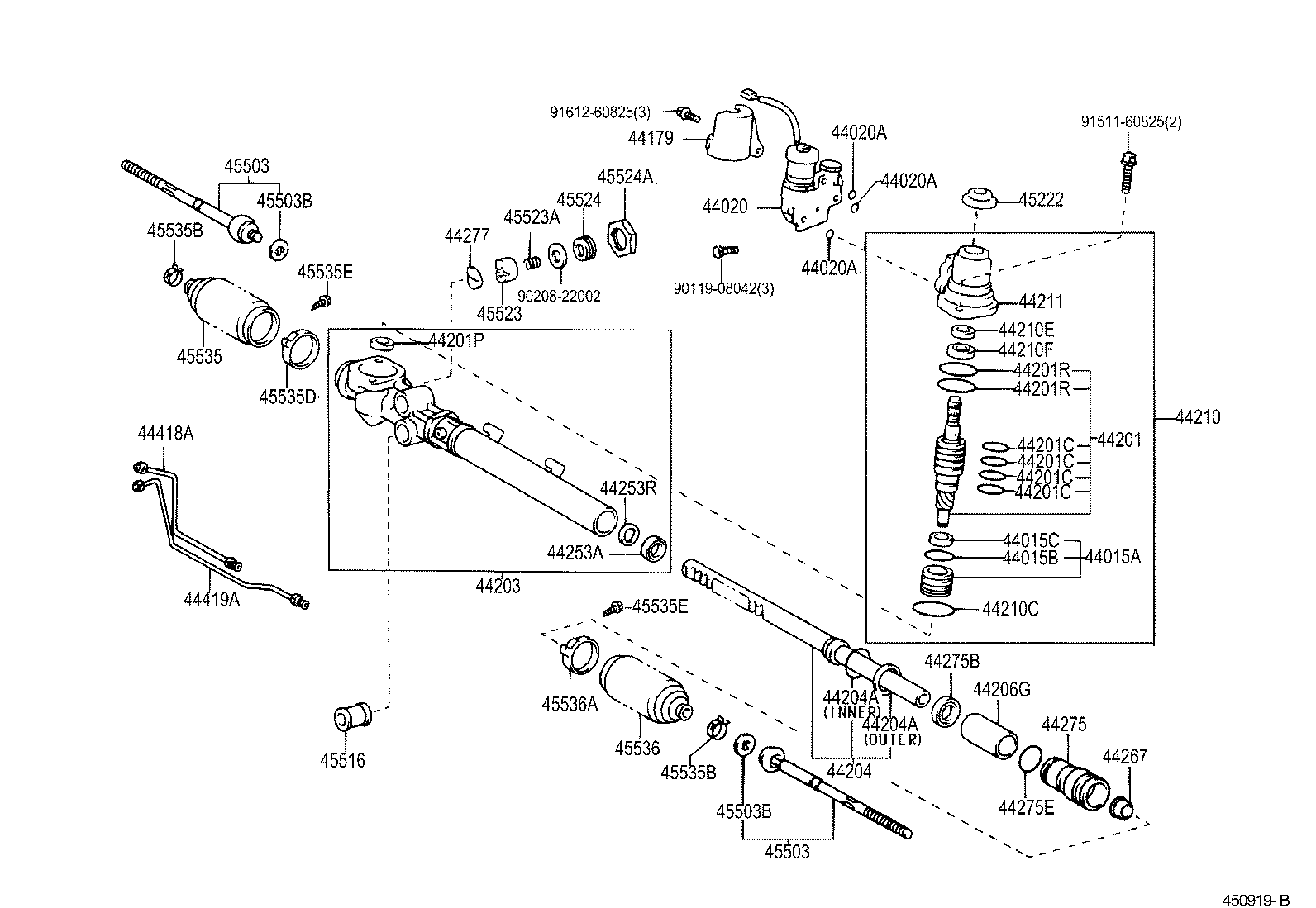 04445-30220 GASKET KIT, POWER STEERING GEAR(FOR RACK & PINION) product image