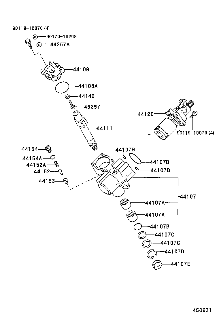 45451-39175 ROD ASSY, STEERING RELAY product image