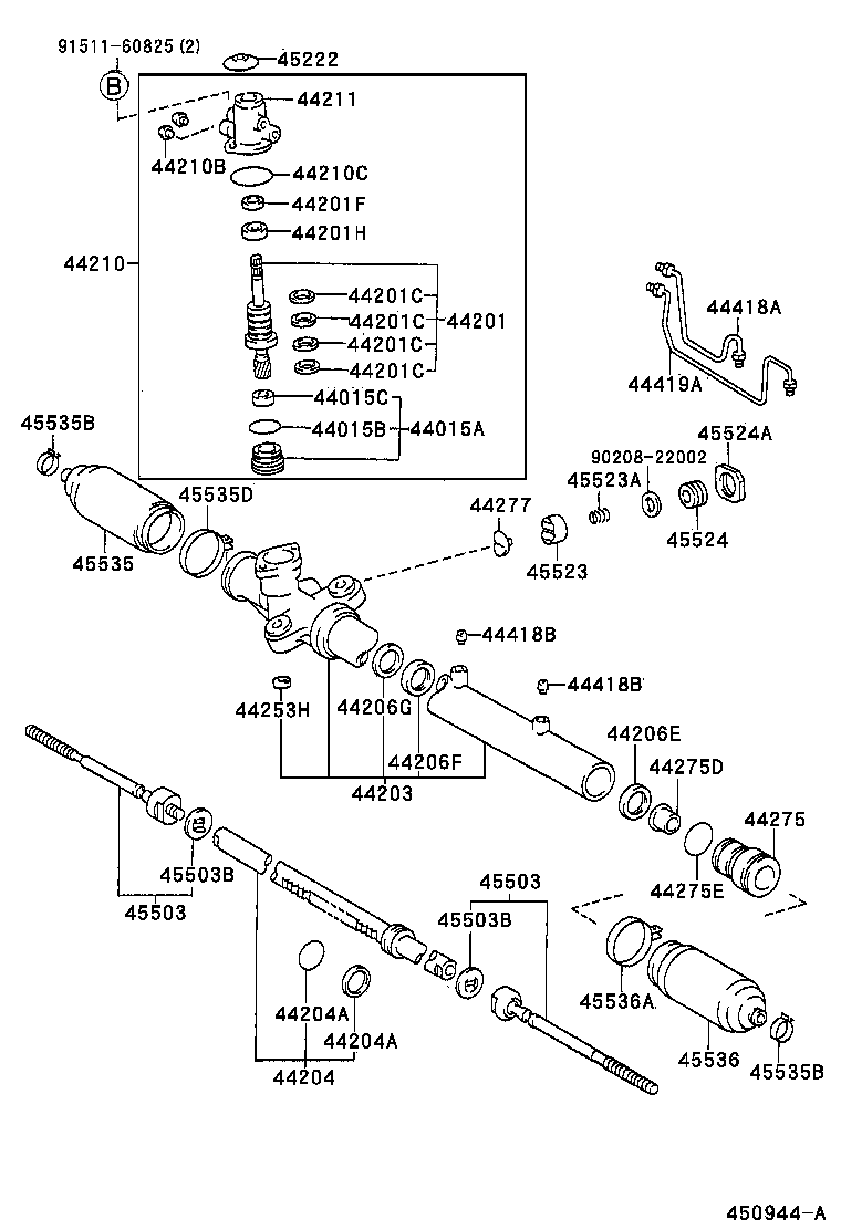 44250-21020 GEAR ASSY, POWER STEERING(FOR RACK & PINION) product image