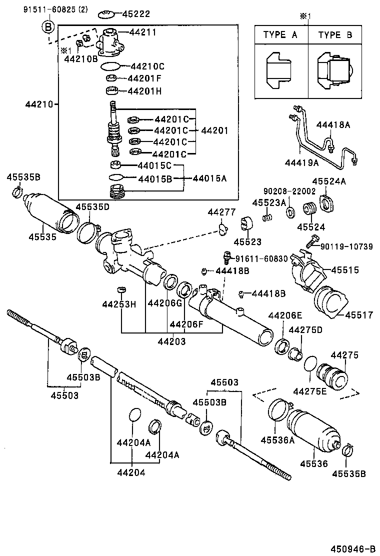 44250-21020 GEAR ASSY, POWER STEERING(FOR RACK & PINION) product image