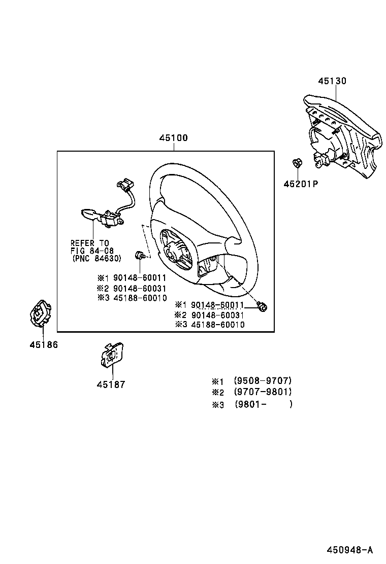 45100-30680-B0 WHEEL ASSY, STEERING product image