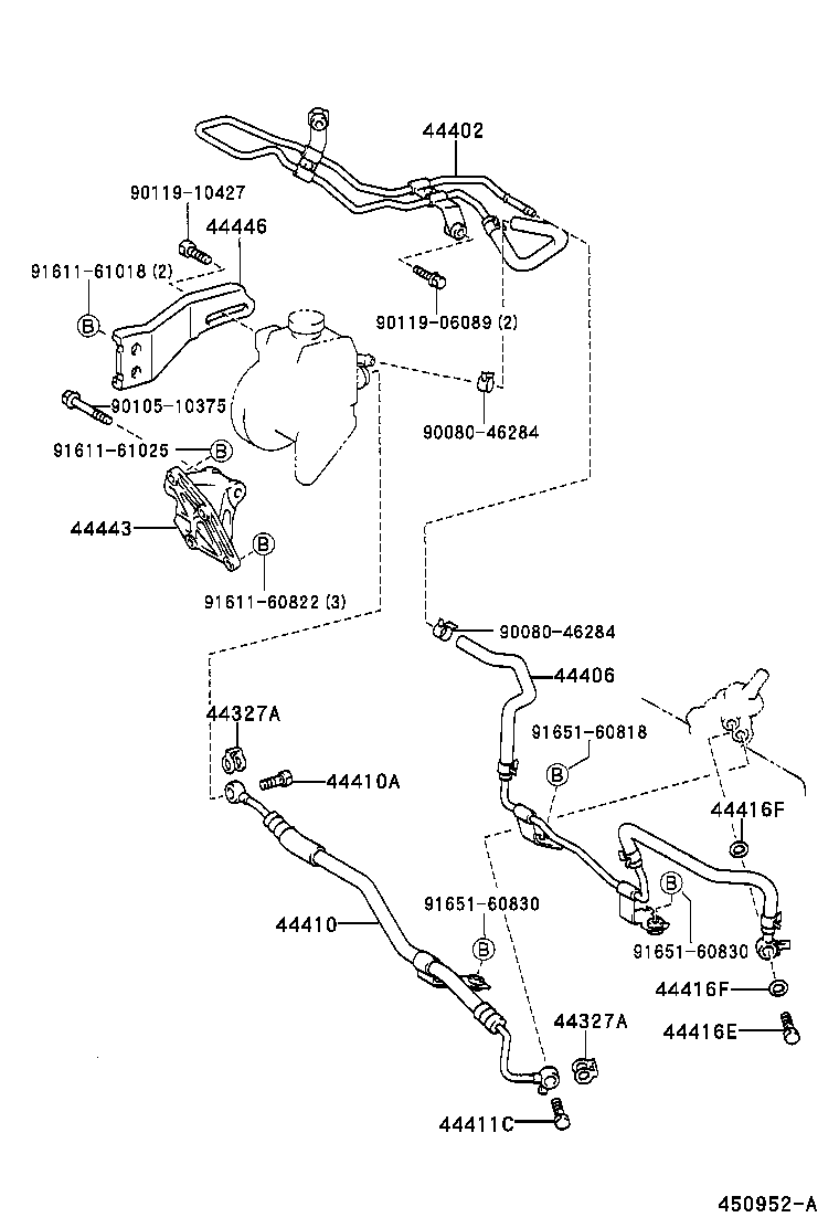 44381-20050 BRACKET, POWER STEERING IDLE PULLEY product image